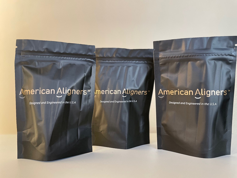 American Aligners packaging pouches